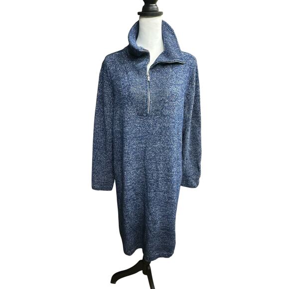 Talbots Plus Petites  2XP  Blue Sweater Dress - Picture 1 of 3